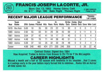 Frank LaCorte  baseball card collectible - Main Image 2
