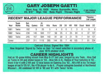 Gary Gaetti  baseball card collectible - Main Image 2