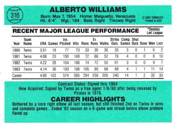 Al Williams  baseball card collectible - Main Image 2