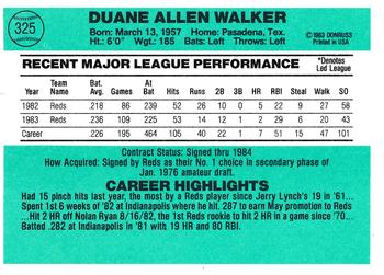 Duane Walker  baseball card collectible - Main Image 2