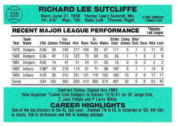 Rick Sutcliffe  baseball card collectible - Main Image 2