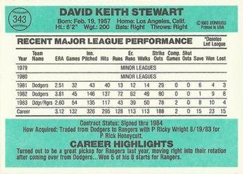 Dave Stewart  baseball card collectible - Main Image 2