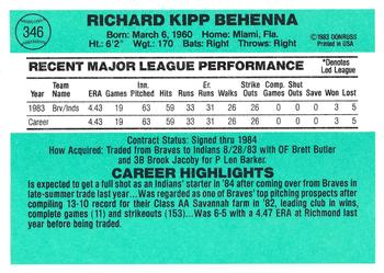 Rich Behenna  baseball card collectible - Main Image 2