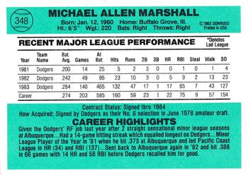 Mike Marshall  baseball card collectible - Main Image 2