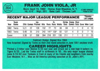 Frank Viola  baseball card collectible - Main Image 2