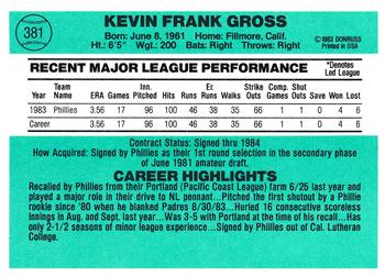 Kevin Gross  baseball card collectible - Main Image 2