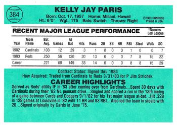 Kelly Paris  baseball card collectible - Main Image 2