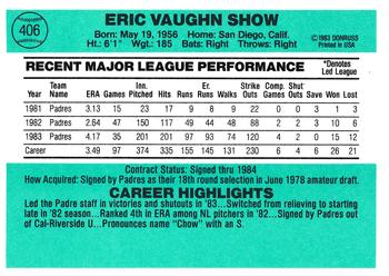 Eric Show  baseball card collectible - Main Image 2