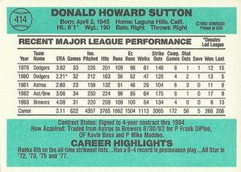 Don Sutton  baseball card collectible - Main Image 2