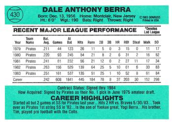 Dale Berra  baseball card collectible - Main Image 2