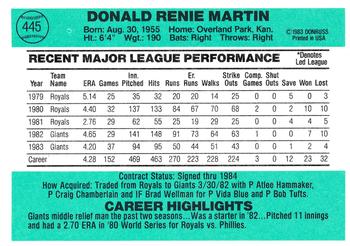 Renie Martin  baseball card collectible - Main Image 2