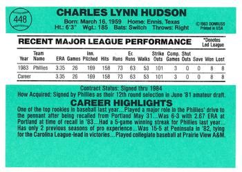 Charlie Hudson  baseball card collectible - Main Image 2