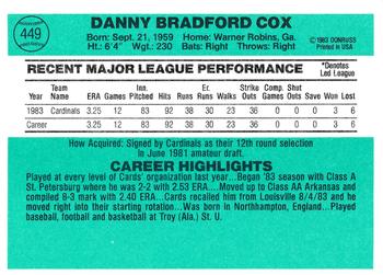 Danny Cox  baseball card collectible - Main Image 2