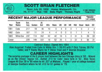 Scott Fletcher  baseball card collectible - Main Image 2