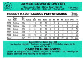 Jim Dwyer  baseball card collectible - Main Image 2