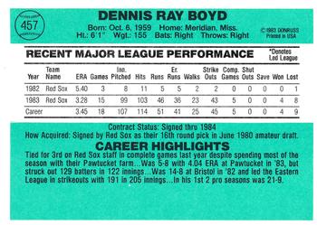 Dennis "Oil Can” Boyd  baseball card collectible - Main Image 2