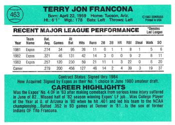Terry Francona  baseball card collectible - Main Image 2
