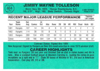 Wayne Tolleson  baseball card collectible - Main Image 2