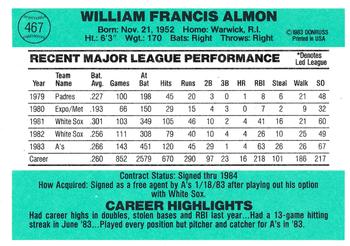 Bill Almon  baseball card collectible - Main Image 2