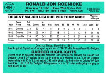 Ron Roenicke  baseball card collectible - Main Image 2