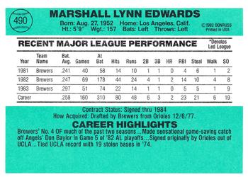 Marshall Edwards  baseball card collectible - Main Image 2