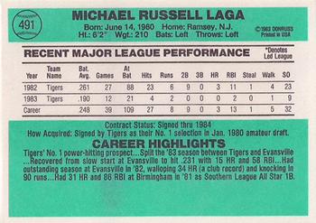 Mike Laga  baseball card collectible - Main Image 2