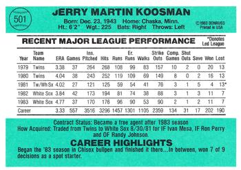 Jerry Koosman  baseball card collectible - Main Image 2