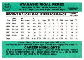 Tony Perez  baseball card collectible - Main Image 2