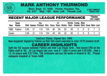 Mark Thurmond  baseball card collectible - Main Image 2