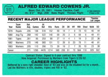 Al Cowens  baseball card collectible - Main Image 2