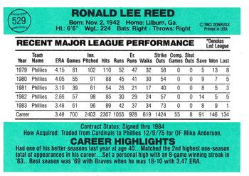 Ron Reed  baseball card collectible - Main Image 2
