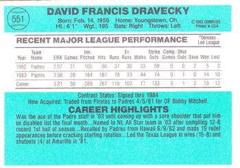 Dave Dravecky  baseball card collectible - Main Image 2