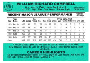 Bill Campbell  baseball card collectible - Main Image 2