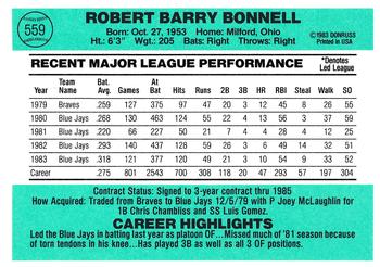 Barry Bonnell  baseball card collectible - Main Image 2