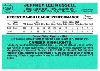 Jeff Russell  baseball card collectible - Main Image 2