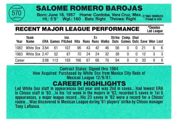 Salome Barojas  baseball card collectible - Main Image 2