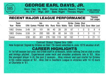 Storm Davis  baseball card collectible - Main Image 2