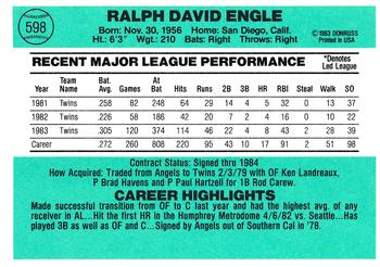 Dave Engle  baseball card collectible - Main Image 2