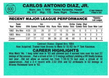 Carlos Diaz  baseball card collectible - Main Image 2