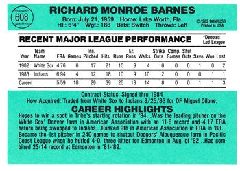 Richard Barnes  baseball card collectible - Main Image 2