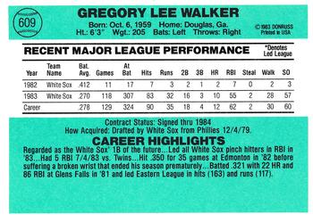Greg Walker  baseball card collectible - Main Image 2