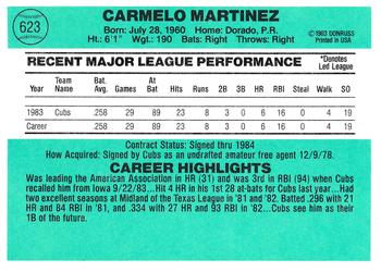 Carmelo Martinez  baseball card collectible - Main Image 2