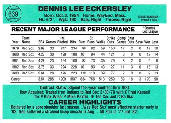 Dennis Eckersley  baseball card collectible - Main Image 2