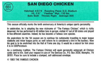 The Chicken  baseball card collectible - Main Image 2