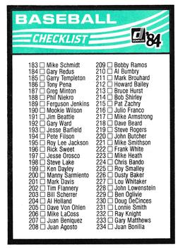 Checklist: 131-234  baseball card collectible - Main Image 2