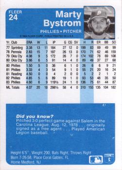 Marty Bystrom  baseball card collectible - Main Image 2