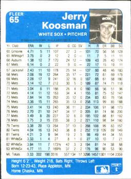 Jerry Koosman  baseball card collectible - Main Image 2