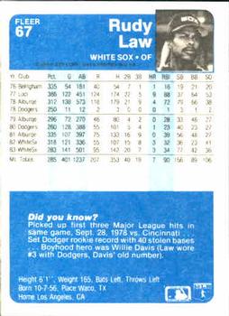 Rudy Law  baseball card collectible - Main Image 2