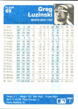 Greg Luzinski  baseball card collectible - Main Image 2