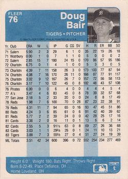 Doug Bair  baseball card collectible - Main Image 2